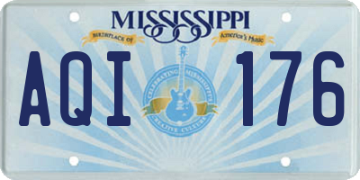 MS license plate AQI176