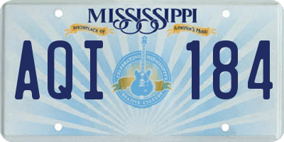 MS license plate AQI184