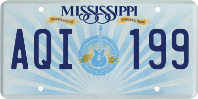 MS license plate AQI199