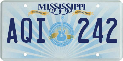 MS license plate AQI242
