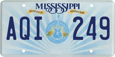 MS license plate AQI249