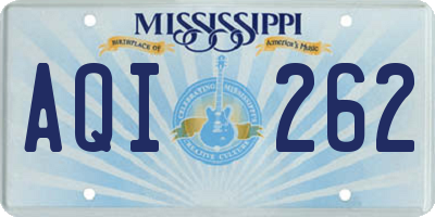 MS license plate AQI262