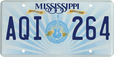 MS license plate AQI264