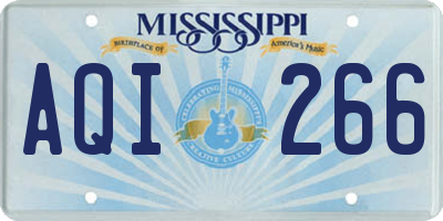 MS license plate AQI266