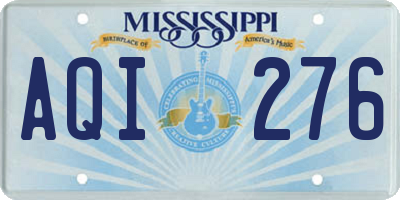 MS license plate AQI276