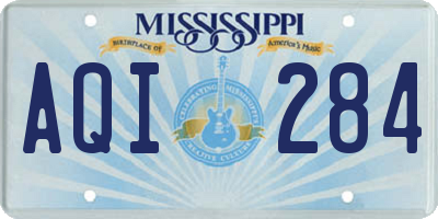 MS license plate AQI284
