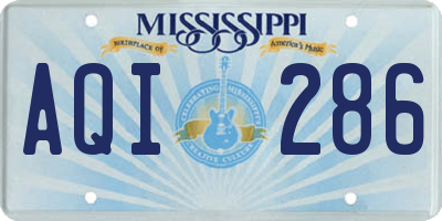 MS license plate AQI286