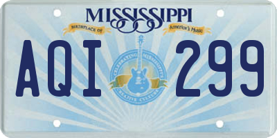MS license plate AQI299