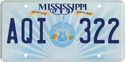 MS license plate AQI322