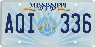 MS license plate AQI336