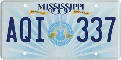 MS license plate AQI337
