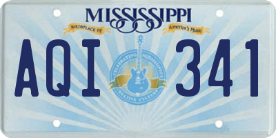 MS license plate AQI341