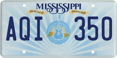 MS license plate AQI350