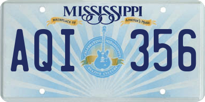 MS license plate AQI356