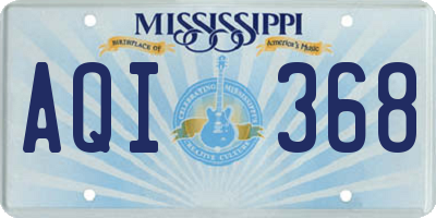 MS license plate AQI368