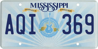 MS license plate AQI369
