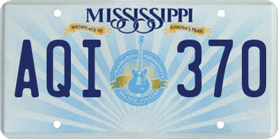 MS license plate AQI370