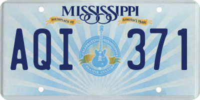 MS license plate AQI371