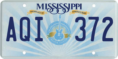 MS license plate AQI372
