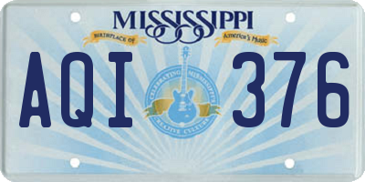 MS license plate AQI376