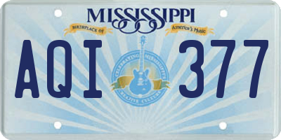 MS license plate AQI377
