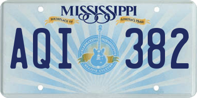 MS license plate AQI382