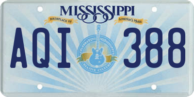 MS license plate AQI388