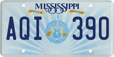 MS license plate AQI390