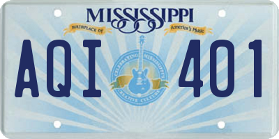 MS license plate AQI401