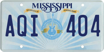 MS license plate AQI404