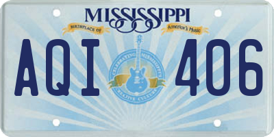 MS license plate AQI406