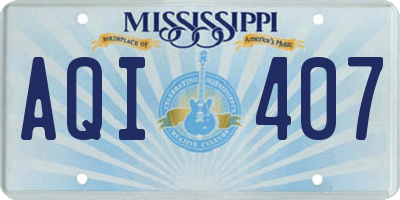 MS license plate AQI407
