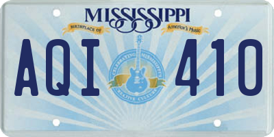 MS license plate AQI410