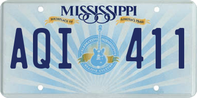 MS license plate AQI411