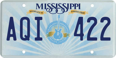 MS license plate AQI422