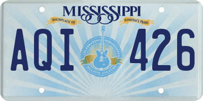 MS license plate AQI426
