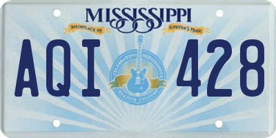 MS license plate AQI428