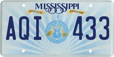 MS license plate AQI433