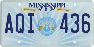 MS license plate AQI436