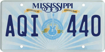 MS license plate AQI440