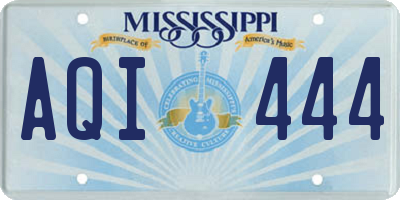 MS license plate AQI444