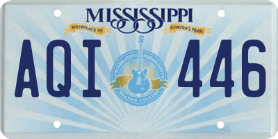 MS license plate AQI446
