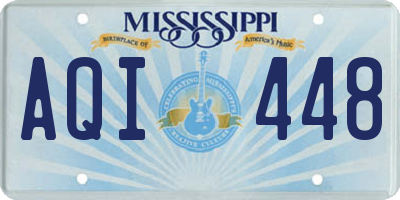 MS license plate AQI448
