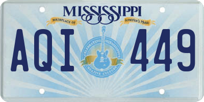 MS license plate AQI449