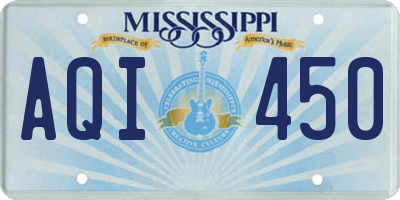 MS license plate AQI450