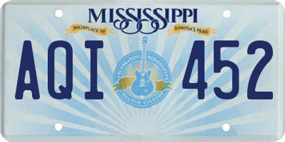MS license plate AQI452