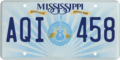 MS license plate AQI458