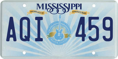MS license plate AQI459