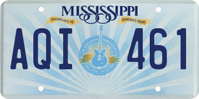 MS license plate AQI461