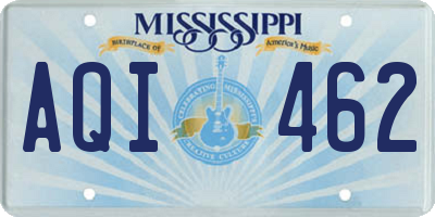 MS license plate AQI462